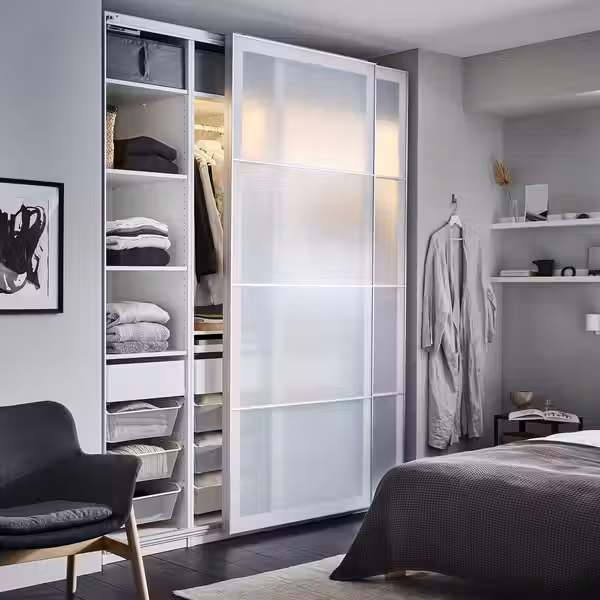 PAX 3 каркаса гардеробов - белый 200x35x201 см - фото 2