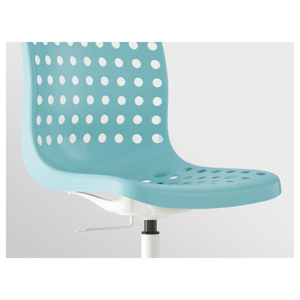 Рабочий стул СКОЛБЕРГ / СПОРРЕН, светлая бирюза, белый - фото 2