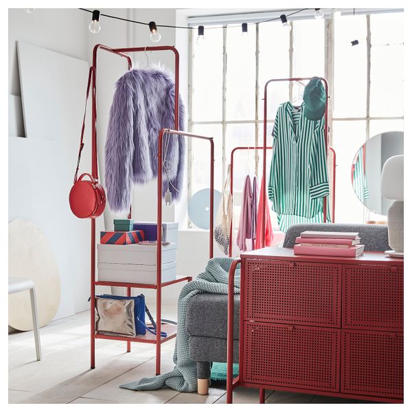 Напольная вешалка, красный 80x170 см IKEA NIKKEBY НИККЕБИ 404.515.09 - фото 3