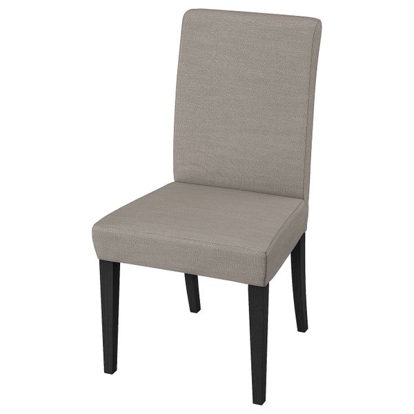 Стул, темно-коричневый, Нольхага серо-бежевый IKEA ХЕНРИКСДАЛЬ 492.272.62 - фото 1