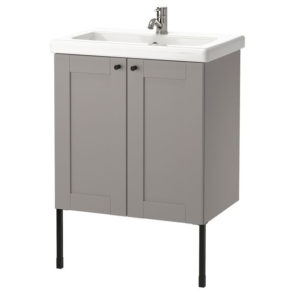 Шкаф под раковину с 2-мя дверцами, 64x43x87 cm IKEA TVÄLLEN ЛЕН ТВЭЛЛЕН, BEGIVENHET БЕГИВЕНХЕТ 494.800.60 - фото 2