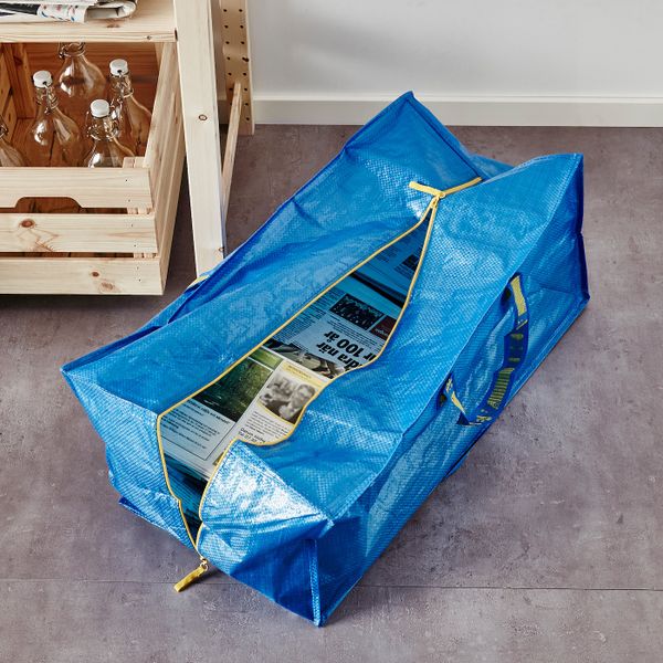 Сумка для/тележки, синий 73x35x30 см 76 л IKEA FRAKTA ФРАКТА 903.787.38 - фото 3