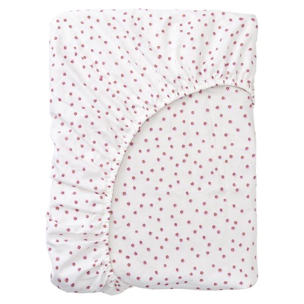 Детское постельное белье, 3 предм., цветочный орнамент/синий розовый 60x120 см IKEA RÖRANDE РЁРАНДЕ 904.651.08 - схема-чертеж с размерами