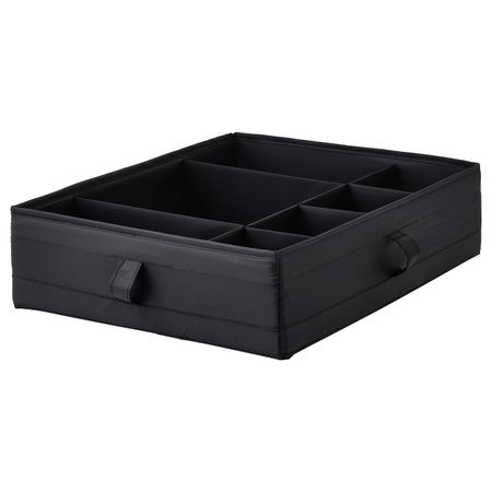 Ящик с отделениями, черный 44x34x11 см IKEA СКУББ 303.751.01