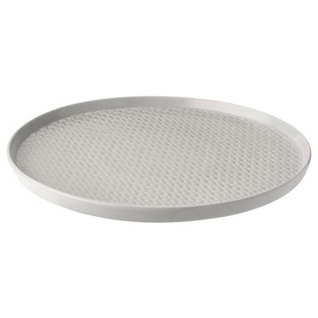 Тарелка ВИНТЕР 2017, узор «вязание», светло-серый (28 см)