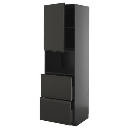 Высокий шкаф для СВЧ, дверца,2ящика IKEA METOD МЕТОД, KNIVSHULT 495.891.16