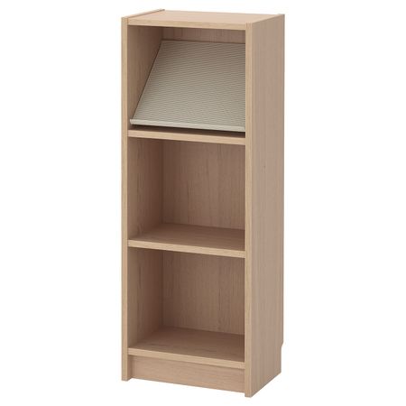 Стеллаж с наклонной полкой, дубовый шпон, беленый/бежевый 40x28x106 см IKEA BILLY БИЛЛИ / BOTTNA БОТТНА 892.846.13