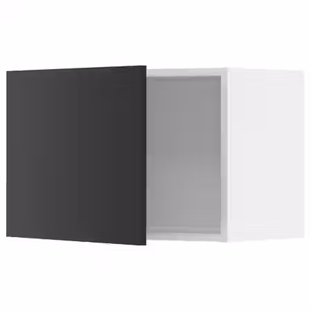 METOD Навесной шкаф - белый/Nickebo матовый антрацит 60x40 см
