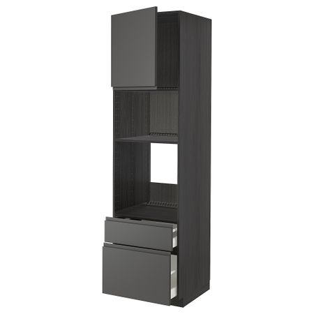 Высокий шкаф для духовки, СВЧ, дверца, 2 ящика, 60x60x220 cm IKEA METOD МЕТОД, MAXIMERA МАКСИМЕРА 794.579.87