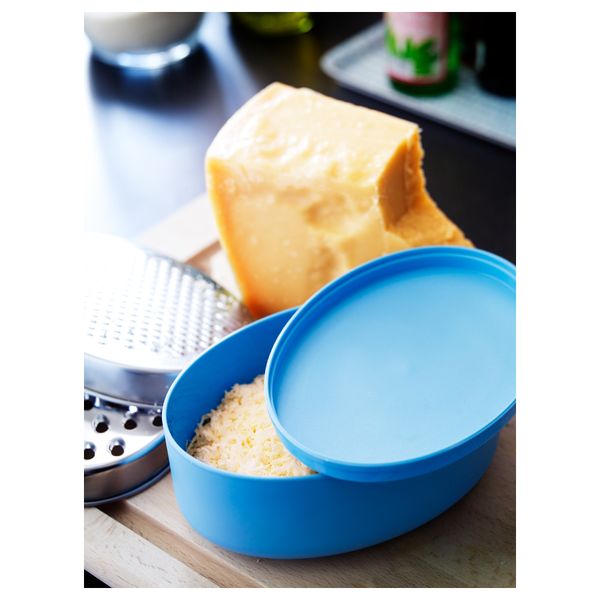 Терка с емкостью ЧОСИГТ, синий - схема-чертеж с размерами