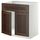 Напольный шкаф под мойку 2 дверцы, фронтальных пнл, белый/Эдсерум коричневый 80x60 см IKEA METOD МЕТОД 592.266.72