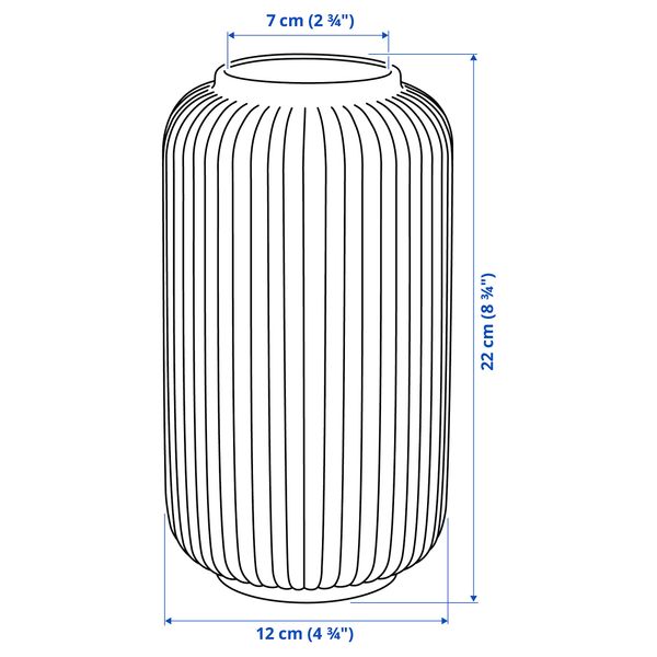 Ваза, светлая бирюза, 22 см IKEA STILREN СТИЛРЕН 505.979.93 - схема-чертеж с размерами