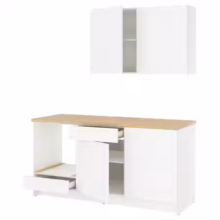 KNOXHULT Кухня - белый каркас 180x61x220 см