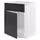 METOD Шкаф под мойку/дверь/фасад - белый/Nickebo матовый антрацит 60x60 см
