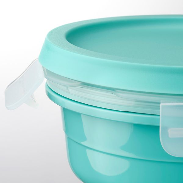 Контейнер для завтрака с отделением, круглый бирюзовый 450 мл IKEA IKEA 365+ ИКЕА/365+ 404.800.31 - фото 5