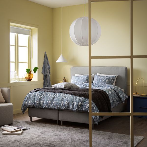 Пододеяльник и 2 наволочки, белый, синий 200x200/50x70 см IKEA JÄTTEVALLMO ЙЭТТЕВАЛЛМО 903.996.94 - фото 2