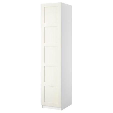 PAX / BERGSBO Гардероб с 1 дверью - белый/белый 50x38x201 см
