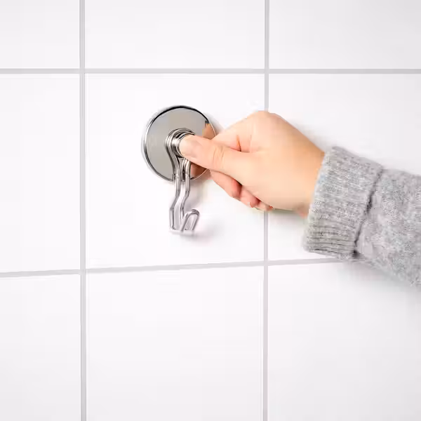 KROKFJORDEN Крючок с присоской - оцинкованный - схема-чертеж с размерами