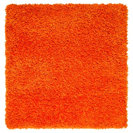 Ковер, длинный ворс ХАМПЭН, оранжевый (80x80 см)