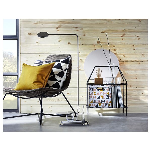 Чехол на подушку, неокрашенный/черный 65x65 см IKEA ЙОХАННЕ 303.929.40 - фото 5