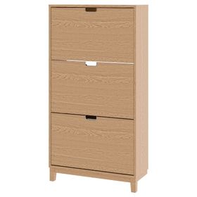 Галошница, 3 отделения, дубовый шпон, 79x29x148 см IKEA STÄLL 005.302.26