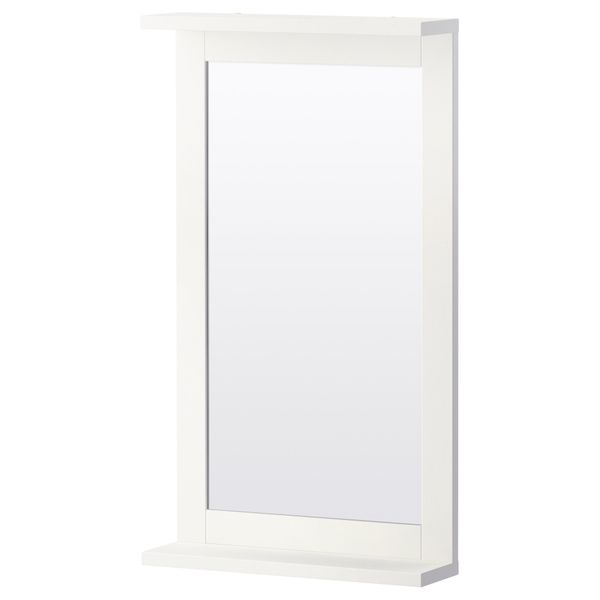 Зеркало с полкой СИЛВЕРОН, белый (36x64 см) - фото 1