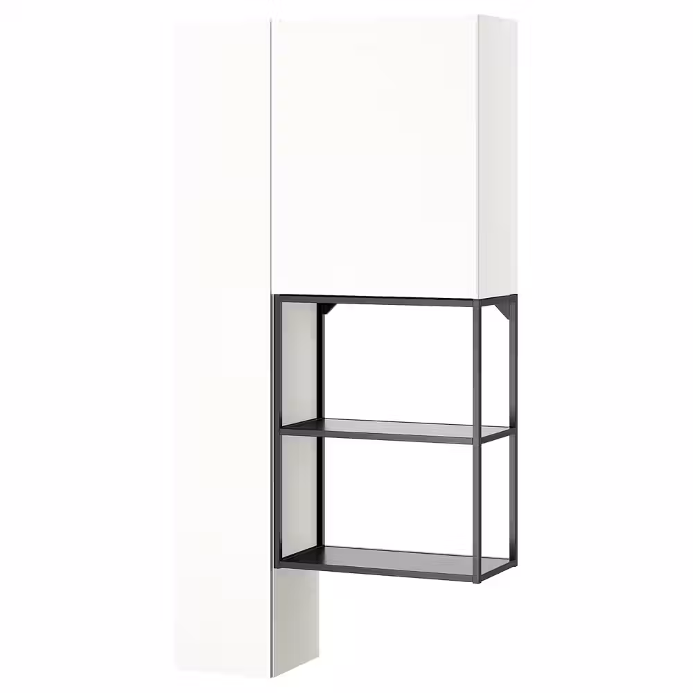 ENHET Комбинация д/хранения - антрацит/белый 90x32x180 см - фото 1