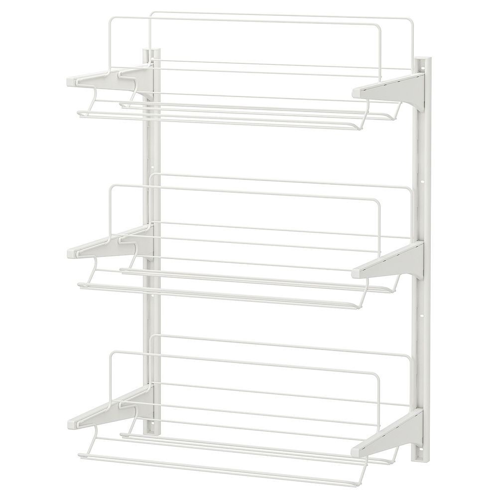 Настенная шина , модуль для/обуви, белый 65x40x84 см IKEA АЛЬГОТ 192.304.35 - схема-чертеж с размерами