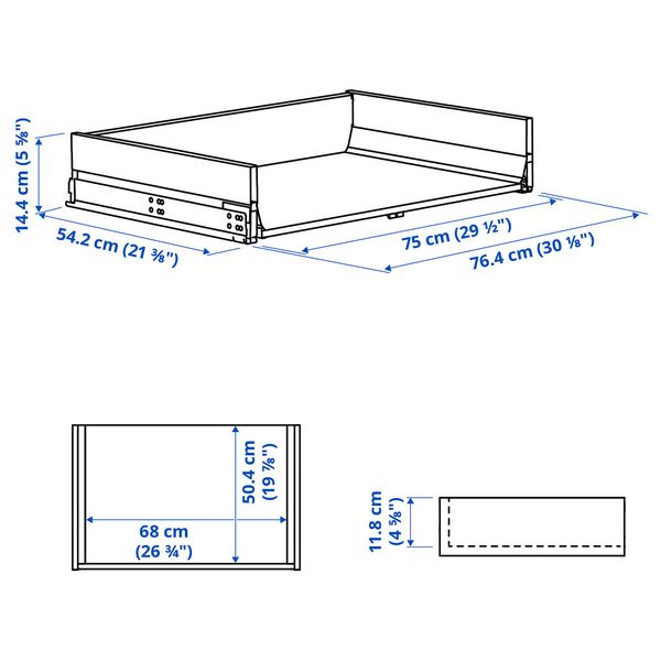 IKEA, дополнительный ракурс - схема-чертеж с размерами
