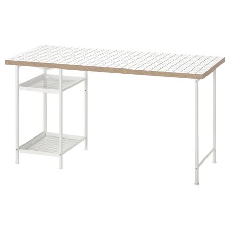 Письменный стол, белый, антрацит, 140x60 см IKEA LAGKAPTEN ЛАГКАПТЕН, SPÄND 095.636.65