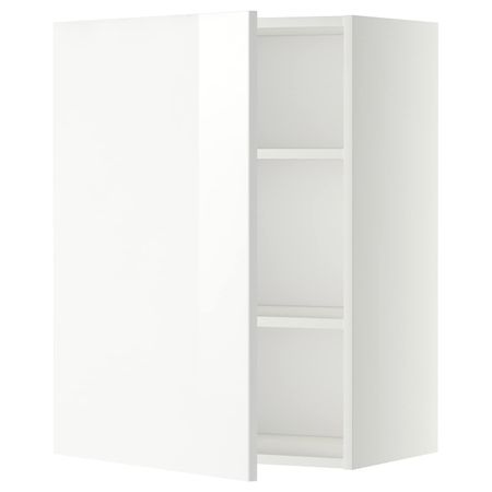Шкаф навесной с полкой, белый/Рингульт белый 60x80 см IKEA METOD МЕТОД 492.322.49