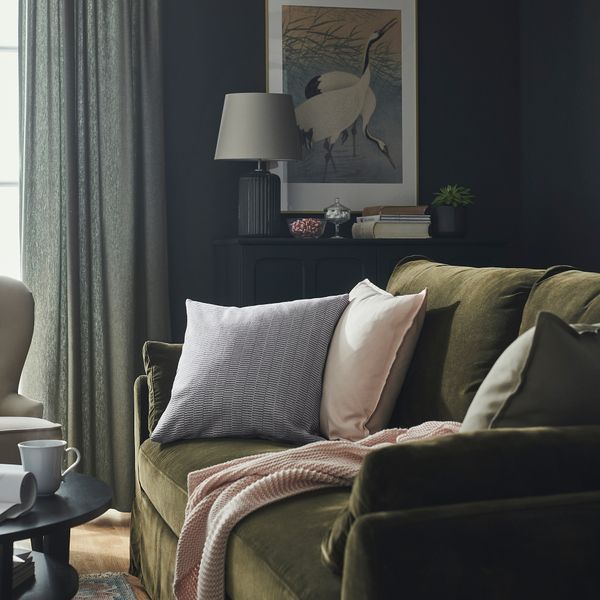 Чехол на подушку, темно-синий-белый, 50x50 см IKEA PLOMMONROS ПЛОММОНРОС 405.069.55 - схема-чертеж с размерами