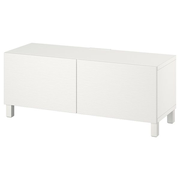Тумба под ТВ, с дверцами, белый Лаксвикен/СТУББ/белый 120x42x48 см IKEA BESTÅ БЕСТО 594.320.83 - фото 1