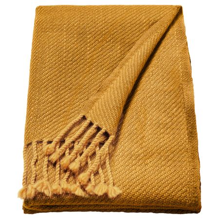 Плед, желтый 60x160 см IKEA OMTÄNKSAM ОМТЭНКСАМ 604.694.57