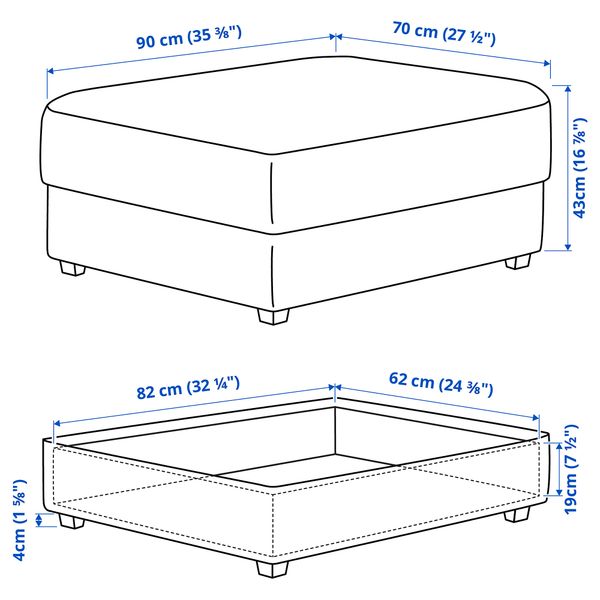 IKEA, дополнительный ракурс - схема-чертеж с размерами
