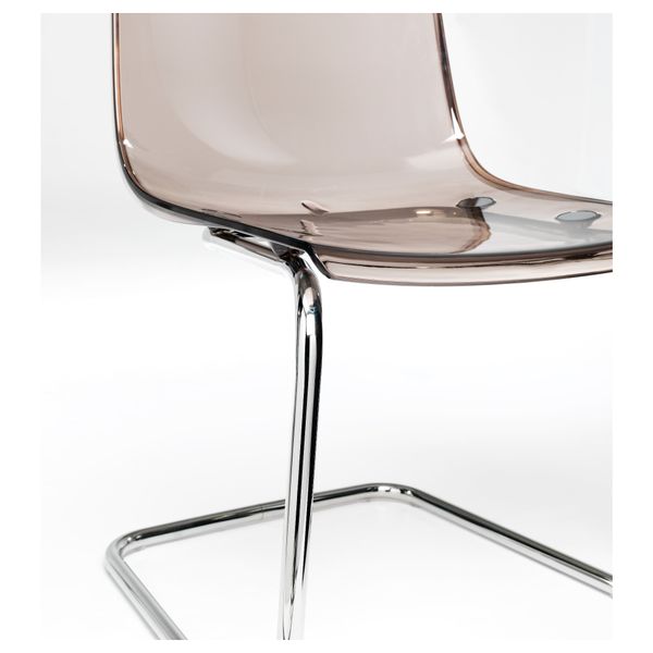 Стул ТОБИАС, коричневый, хромированный - схема-чертеж с размерами