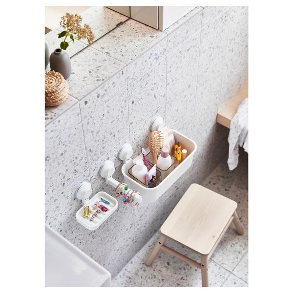 Корзина на присосках, белый IKEA TISKEN ТИСКЕН 403.812.72 - фото 4