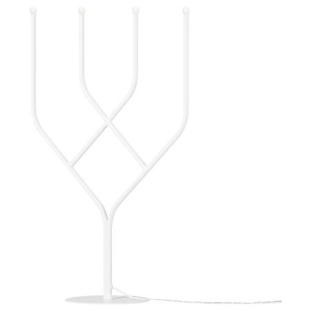 Светодиодный канделябр, 4 лампы, металлический, белый, 46 см IKEA FRÖJDA 105.824.70