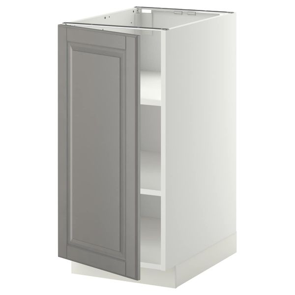 Напольный шкаф с полками, белый/Будбин серый 40x60 см IKEA METOD МЕТОД 892.276.51 - схема-чертеж с размерами