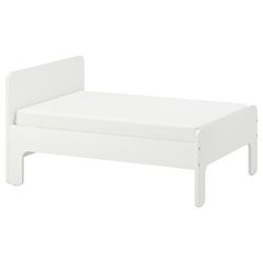 SLÄKT Раздвижная кровать с реечным дном - белый 80x200 см