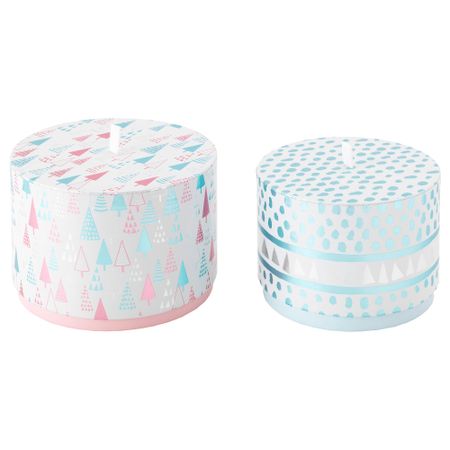 Коробка подарочная, 2 штуки ВИНТЕР 2015, синий, розовый