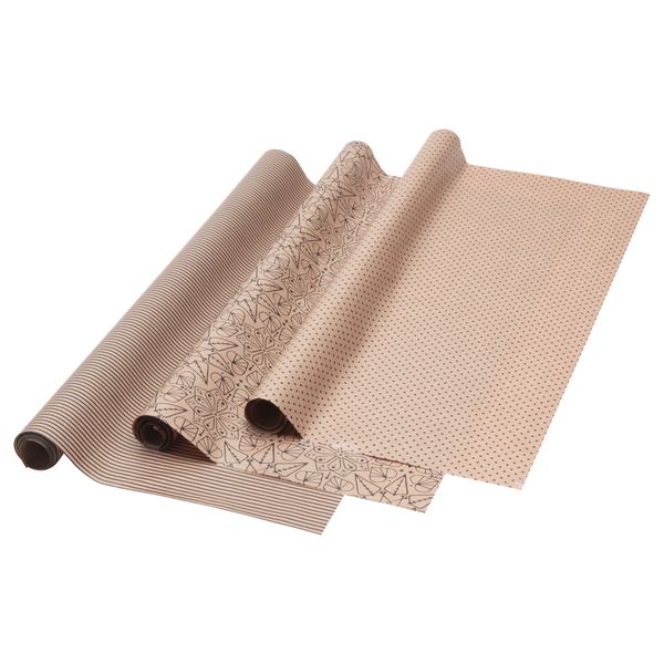 Рулон оберточной бумаги ВИНТЕР 2016, естественный, черный (3x0.7 м) - фото 1