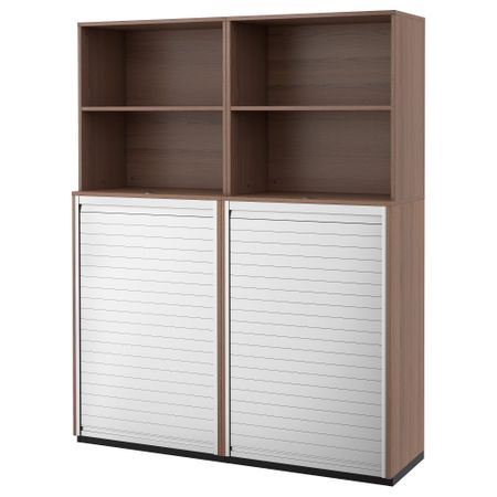 Комбинация для хранения с дверцей-шторой ГАЛАНТ, серый (160x200 см)