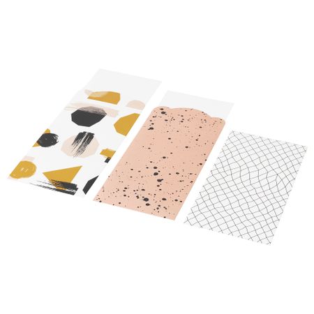 Открытка с конвертом ЛАНКМОЙ, белый черный, розовый (10x19 см)