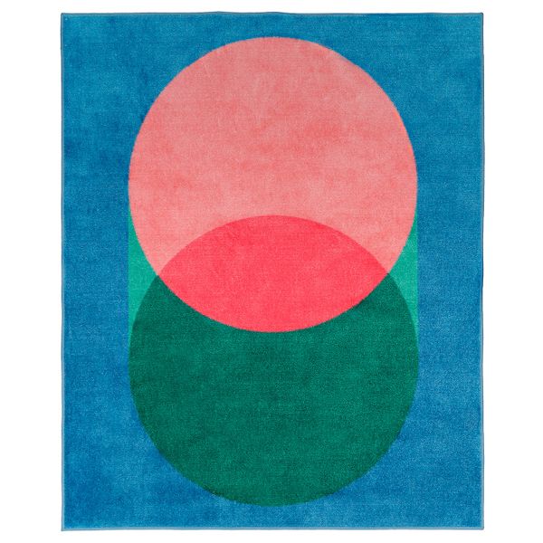 Ковер, розовый/синий 133x160 см IKEA GRACIÖS ГРАСИОС 304.625.13 - фото 1