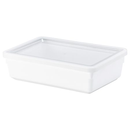 Контейнер + крышка для сухих продуктов ТИЛЛЬСЛУТА, белый (22x15x6 см)