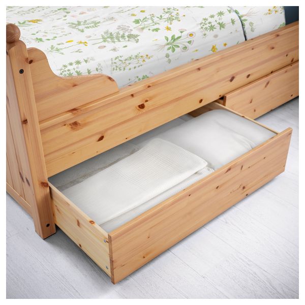 Каркас кровати с 4 ящиками ГУРДАЛЬ, светло-коричневый, Леирсунд - фото 4