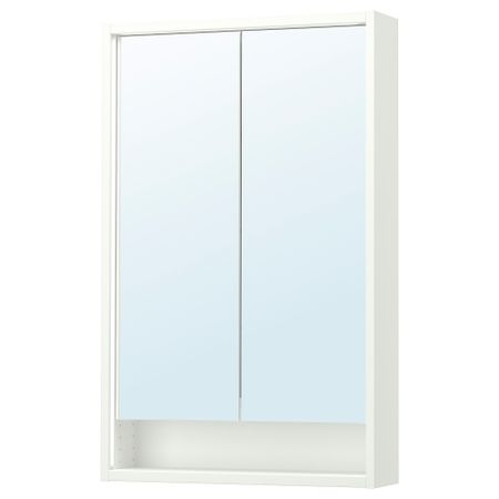 Зеркальный шкаф с подсветкой, белый, 60x15x95 см IKEA FAXÄLVEN 805.317.74
