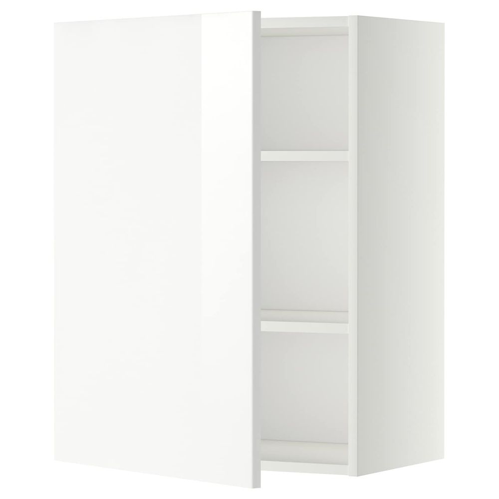 Шкаф навесной с полкой, белый/Рингульт белый 60x80 см IKEA METOD МЕТОД 492.322.49 - схема-чертеж с размерами