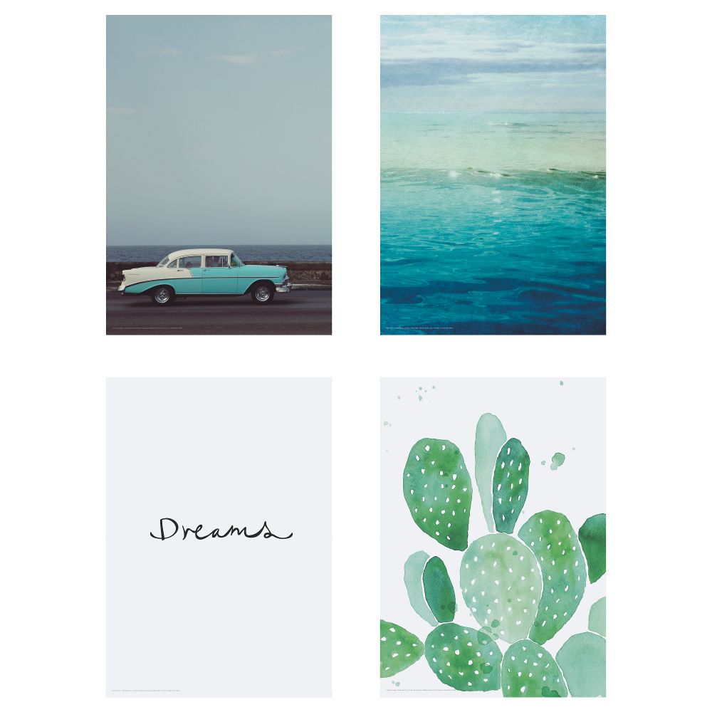 Набор постеров,4шт БИЛЬД, Зеленые сны (21x30 см) - фото 1